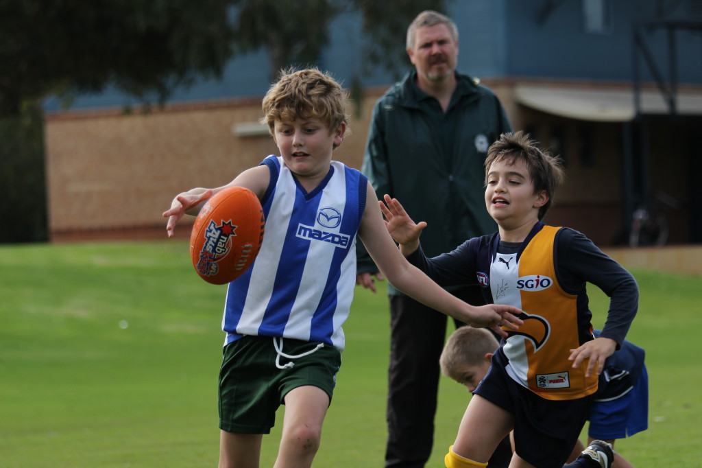 Jeremy gets a kick with Luke chasing